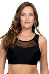 Parfait Lingerie Breeze Non-Padded Wirefree Sports Bra Black-thumb Nonpadded wirefree crop top look sports bra 65-90, D-G P5542-BLK