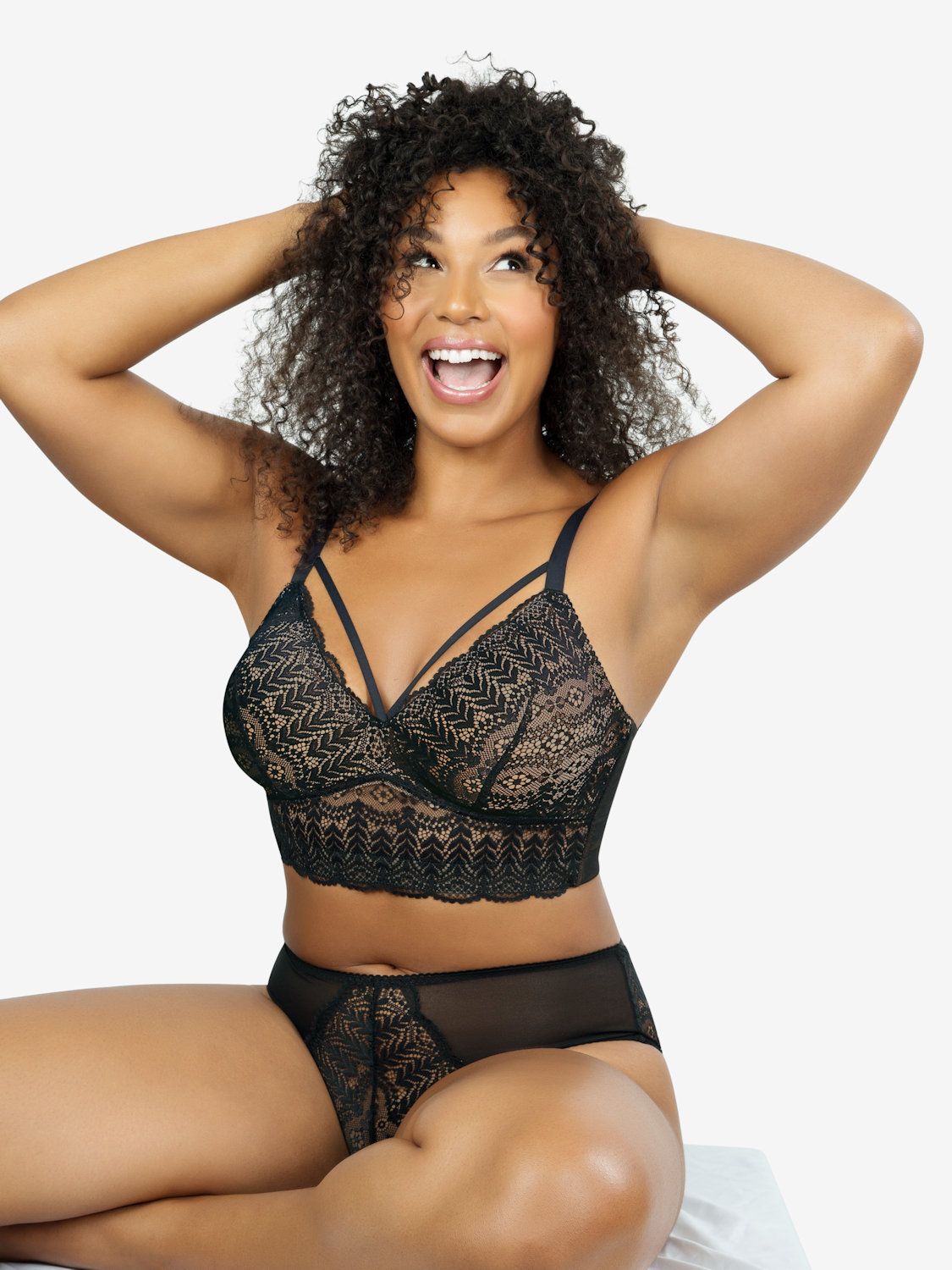 Mia Wireless Longline Lace Bralette by Parfait Online