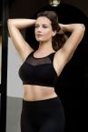 Parfait Lingerie Breeze Non-Padded Wirefree Sports Bra Black-thumb Nonpadded wirefree crop top look sports bra 65-90, D-G P5542-BLK