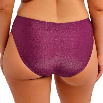 Fantasie Paros Coast Full Bikini Brief - Berry Shimmer Full bikini brief with ruching at the front. S/38 - 2XL/46 FS506171-BER