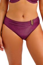 Paros Coast Mid Rise Bikini Brief - Berry Shimmer