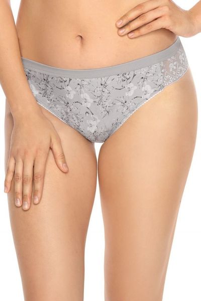 Gaia Lingerie Paula Briefs Grey Orchid Midi brief with normal waist M/38 - 4XL/48 GFP-918-SZA