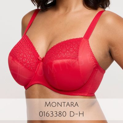PrimaDonna Montara UW Full Cup Bra True Red Underwired, non-padded full cup bra with side support. 70-110, D-M 01633-80/85-TRR