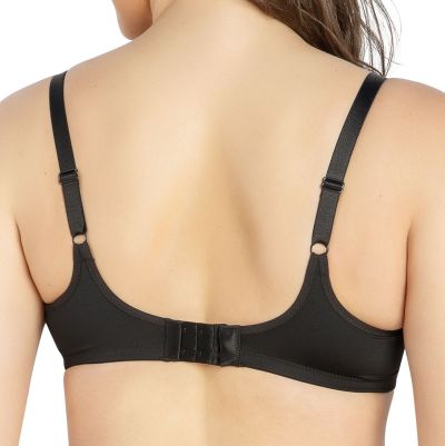 Parfait Lingerie Pearl UW Non-Padded Minimizer Bra Black Underwired, seamless minimizer bra with jacquard fabric. 70-95, D-H P60921-BLK