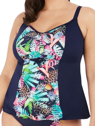 Elomi Pina Colada Tankini Midnight Tankini to wear over your swim bra 42-52 ES7261-MIH