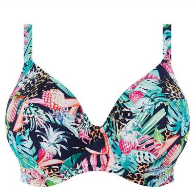 Elomi Pina Colada UW Plunge Swim Bra Midnight Underwired bikini bra 75-100, E-L ES7262-MIH