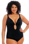 Elomi Plain Sailing Non-Wired Plunge Swimsuit Black-thumb Non-wired brazised swimsuit 80-95 G/H - K/L ES7280-BLK