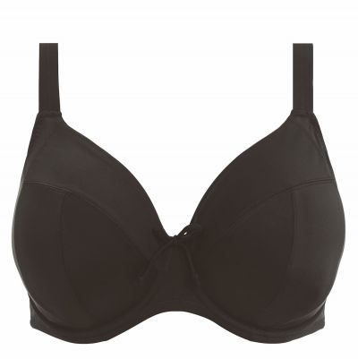Elomi Plain Sailing UW Plunge Bikini Bra Black Underwired plunge bikini bra. 75-100, F-N ES7284-BLK