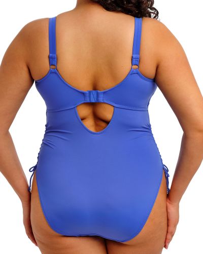 Elomi Plain Sailing Non-Wired Adj. Side Swimsuit Azure Blue Non-wired bra zised swimsuit. 75-95, G/H - K/L ES7281-AZE