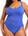 Elomi Plain Sailing Non-Wired Adj. Side Swimsuit Azure Blue-thumb Non-wired bra zised swimsuit. 75-95, G/H - K/L ES7281-AZE