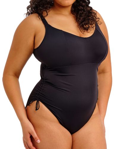 Elomi Plain Sailing Non-Wired Adj. Side Swimsuit - Black Non-wired bra zised swimsuit. 75-95 G/H - K/L ES7281-BLK