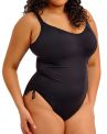 Elomi Plain Sailing Non-Wired Adj. Side Swimsuit - Black-thumb Non-wired bra zised swimsuit. 75-95 G/H - K/L ES7281-BLK