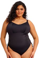 Plain Sailing Non-Wired Adj. Side Swimsuit - Black