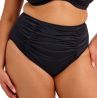 Elomi Plain Sailing Ruched Full Bikini Brief - Black-thumb High waist bikini briefs with ruching and tummy control. 38-52 ES7286-BLK