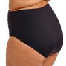 Elomi Plain Sailing Ruched Full Bikini Brief - Black-thumb High waist bikini briefs with ruching and tummy control. 38-52 ES7286-BLK