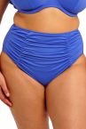Elomi Plain Sailing Ruched Full Bikini Brief - Azure Blue-thumb High waist bikini briefs with ruching and tummy control. 38-52 ES7286-AZE