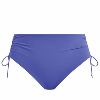 Elomi Plain Sailing High Waist Adjustable Bikini Brief - Azure Blue High waist bikini briefs with adjustable sides. 40-52 ES7287-AZE