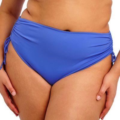 Elomi Plain Sailing High Waist Adjustable Bikini Brief - Azure Blue High waist bikini briefs with adjustable sides. 40-52 ES7287-AZE