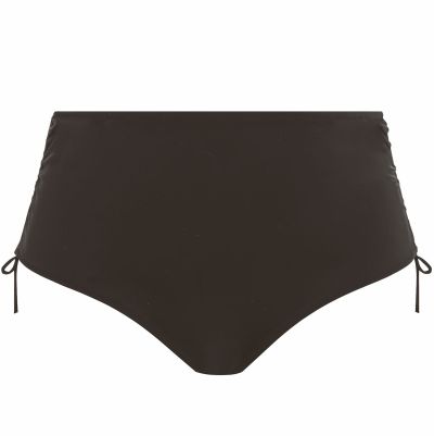 Elomi Plain Sailing High Waist Adjustable Bikini Brief - Black High waist bikini briefs. 40-52 ES7287-BLK