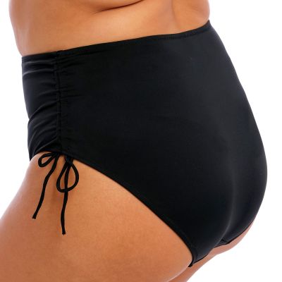 Elomi Plain Sailing High Waist Adjustable Bikini Brief Black High waist bikini briefs. 40-52 ES7287-BLK