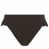 Elomi Plain Sailing High Leg Ruffle Bikini Brief - Black-thumb High waist bikini briefs. 40-52 ES7288-BLK