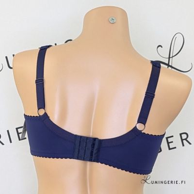 Plaisir Beate Elegance Full Cup Bra Dark Blue Underwired, non padded, stretch lace full cup bra. 80-110 D-H 619432-17/DAB