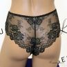 Plaisir Beate Lace Brazilian Black & Moss Green-thumb Stretch lace brazilian briefs. 42-52 2068-31/MSS