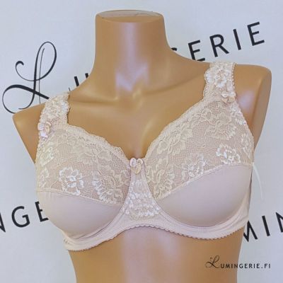 Plaisir Beate UW Full Cup Bra Silver Piony Underwired, non padded, stretch lace full cup bra 80-110 D-H 619431-3/SIL-PEO