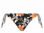 Port Maria Tie Side Bikini Brief Black Floral
