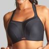 Panache Sport 5021 Power UW Padded Sports Bra Black-thumb Underwired, padded sports bra with racer back option. 60-90, D-M 5021-BLK