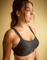 Panache Sport 5021 Power UW Padded Sports Bra Black-thumb Underwired, padded sports bra with racer back option. 60-90, D-M 5021-BLK