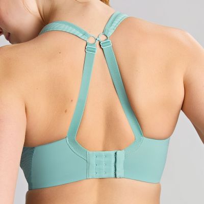 Panache Sport 5021M Power UW Padded Sports Bra - Aqua Haze Wave Underwired, padded sports bra with racer back option. 65-90, D-M 5021M-AHW