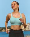 Panache Sport 5021M Power UW Padded Sports Bra - Aqua Haze Wave-thumb Underwired, padded sports bra with racer back option. 65-90, D-M 5021M-AHW