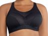 Parfait Lingerie Power Fit UW Sports Bra Black w Pink Blush-thumb Underwired, non-padded sports bra with convertible straps 70-100, D-H P6002-BLK