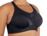 Parfait Lingerie Power Fit UW Sports Bra Black w Pink Blush-thumb Underwired, non-padded sports bra with convertible straps 70-100, D-H P6002-BLK
