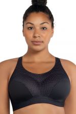 Power Fit UW Sports Bra Black w Pink Blush