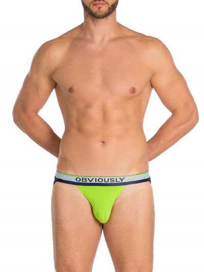 Obviously PrimeMan Jockstrap Lime Jockstrap 90% Lenzing MicroModal, 10% Lycra <br> S-XL A07-1P