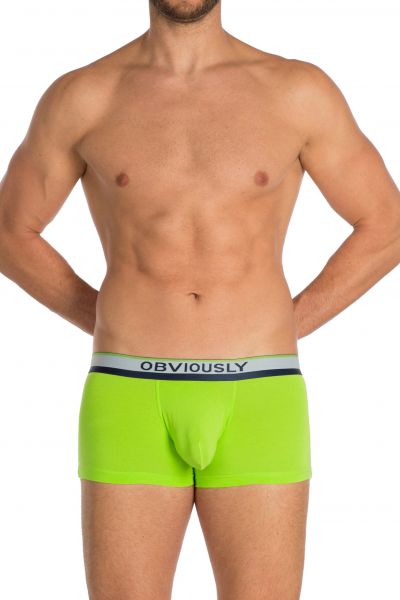 Obviously PrimeMan Trunk Lime Trunk 90% Lenzing MicroModal, 10% Lycra <br> S-XL A03-1P