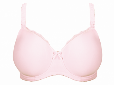 Freya Pure UW Nursing Bra Petal Pink Underwired lightly padded seamless nursing bra with moulded drop cups. 65-90, D-L AA1581PEL