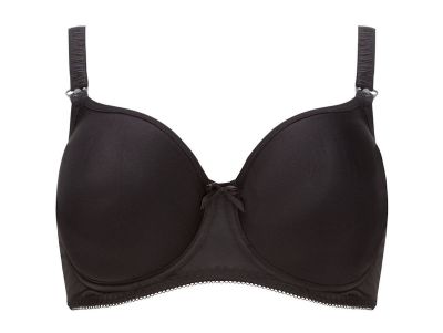 Freya Pure UW Nursing Bra Black Underwired lightly padded seamless nursing bra with moulded drop cups. 65-90, D-L AA1581-BLK