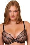 Playful Promises Ramona UW Strap & Mesh Bra Leopard Satin-thumb Underwired, non-padded mesh bra with strap detailing. 70-105 D-K PP-3220-LP
