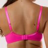 Playful Promises Ramona UW Strap & Mesh Plunge Bra Neon Pink Satin-thumb Underwired, non-padded mesh bra with strap detailing. 70-105 D-K PP-3220-NPS