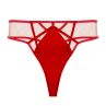 Playful Promises Ramona Strap & Mesh HW Thong Ruby Red Satin-thumb  38/UK10 - 54/UK26 PP-HW-3220-RR