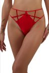 Playful Promises Ramona Strap & Mesh HW Thong Ruby Red Satin-thumb  38/UK10 - 54/UK26 PP-HW-3220-RR