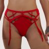 Playful Promises Ramona Strap & Mesh Suspender Ruby Red Satin-thumb  38/UK10 - 54/UK26 PP-SB-3220-RR