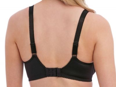 Fantasie Rebecca Essentials UW Spacer Bra Black Full cup, smooth, moulded, unpadded bra with underwires 65-95, D-K FL101310-BLK