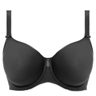 Fantasie Rebecca Essentials UW Spacer Bra Black Full cup, smooth, moulded, unpadded bra with underwires 65-95, D-K FL101310-BLK