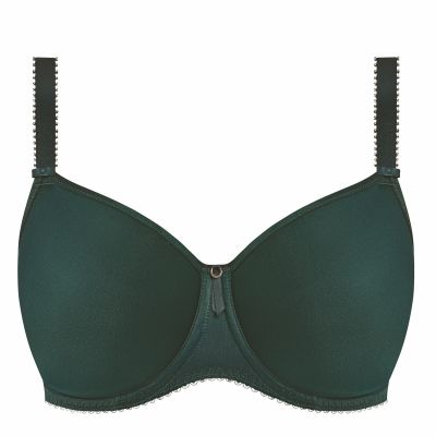 Fantasie Rebecca Essentials UW Spacer Bra - Forest Green Full cup, smooth, moulded, unpadded bra with underwires. 65-90, D-K FL101310-FOG