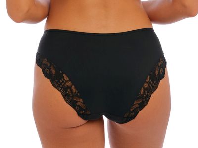 Fantasie Reflect Midi Brief Black Midi brief with lace decorations XS-2XL FL101850-BLK