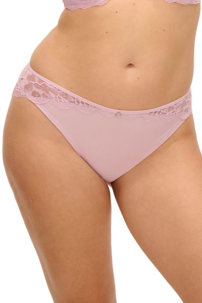 Fantasie Reflect Midi Brief - Soft Pink Midi brief with lace decorations. XS/36 - 2XL/46 FL101850-SOK